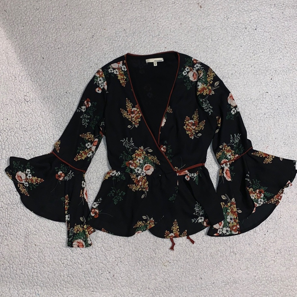 june & hudson wrap around blouse